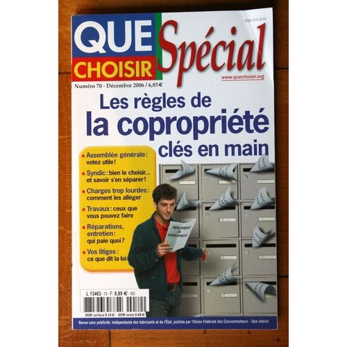Que Choisir  Hors-Série N° 70 : Les Règles De La Copropriété Clés En Main