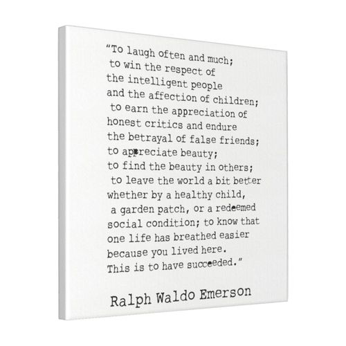 Canevas imprimer «Rire souvent et beaucoup; Ralph Waldo Emerson Citation Impression sur toile Roulée Tableau Art Décoration Murale / Sans cadre 40X50cm