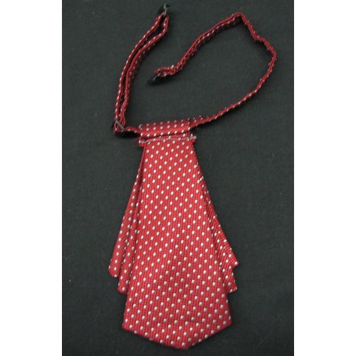 Lavallière Noeud Papillon Cravate Clip Réglable Motif Rouge