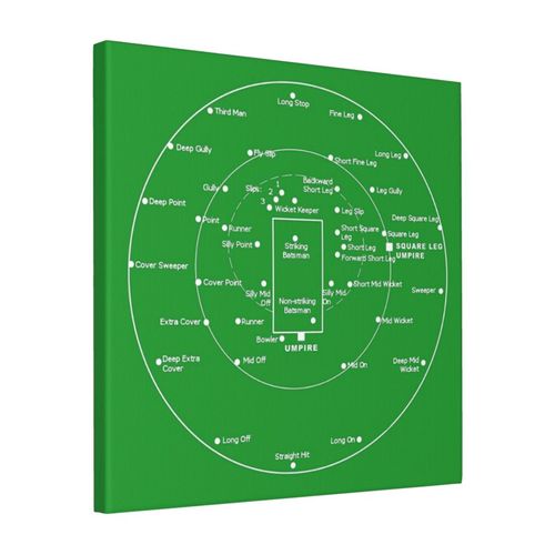 Canevas imprimer Positions de tangage de cricket - Diagramme de positions de mise en jeu Impression sur toile Roulée Tableau Art Décoration Murale / Sans cadre 40X50cm