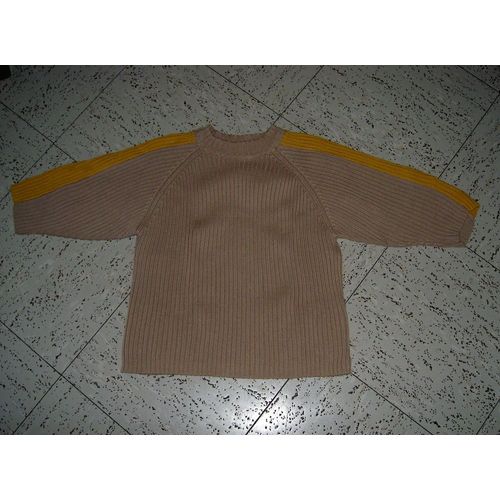 Pull Cotellé Beige-Marron Et Jaune Sivemiles Taille 4 Ans (104)