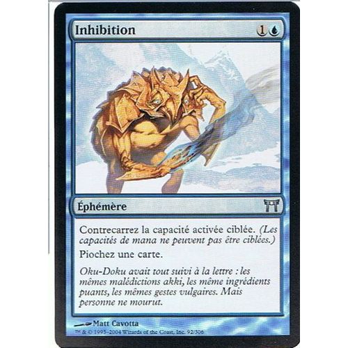 Inhibition  - Magic Mtg - Guerriers De Kamigawa 92 - U