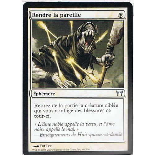 Rendre La Pareille  - Magic Mtg - Guerriers De Kamigawa 40 - U