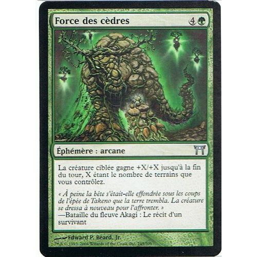 Force Des Cèdres  - Magic Mtg - Guerriers De Kamigawa 245 - U