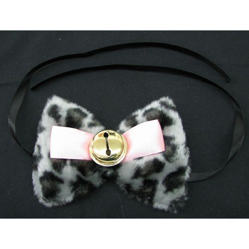 Collier Chaine Pendentif Nouer Clochette Kawai  Japonais Panthere  Chat Noir Blanc 1