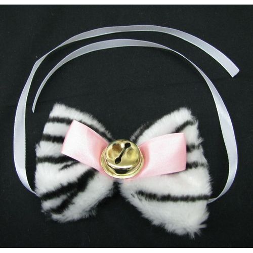Collier Chaine Pendentif Nouer Clochette Kawai Japonais Panthere Chat Noir Blanc 2