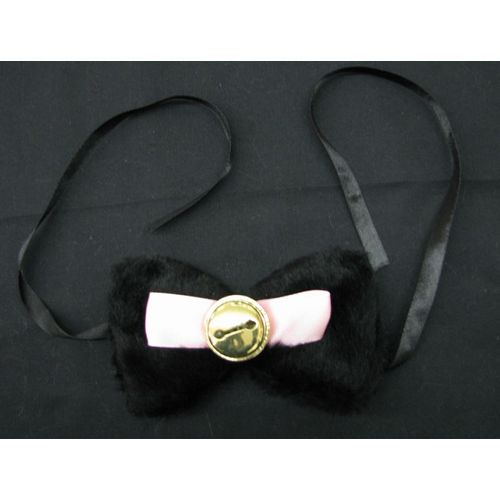 Collier Chaine Pendentif Nouer Clochette Kawai Japonais Chat Noir Blanc 5