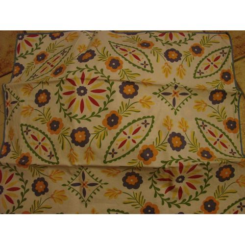 Serviette De Table Coton, Lot De 9, Fleurs De Multiples Couleurs, Françoise Saget