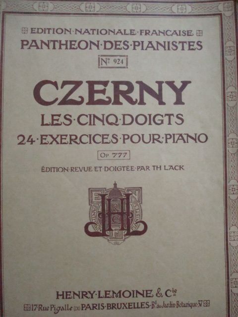 LES CINQ DOIGTS By CZERNY: Sheet Music | Le-Livre