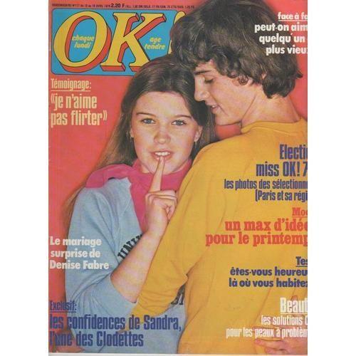 Ok Age Tendre   N° 117 : Nicoletta Marie Myriam Patrick Sebastien Dave Denise Fabre Jairo Claude François Sandra-Alma Martinez-Cadet Corinne Rosso Philippe Leotard