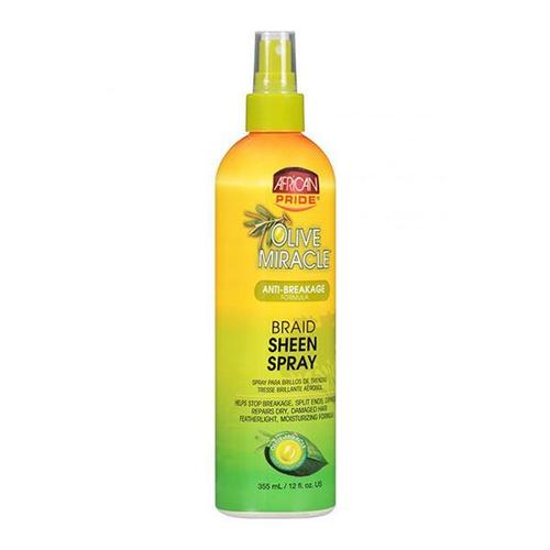 African Pride Olive Miracle Braid Sheen Spray 12oz 