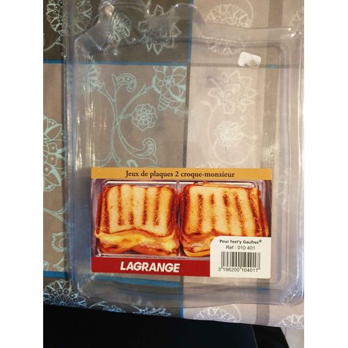 JEU DE 2 PLAQUES GAUFRES POUR GAUFRIER LAGRANGE PREMIUM