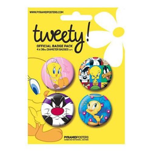 Looney Tunes Pack 4 Badges Tweety