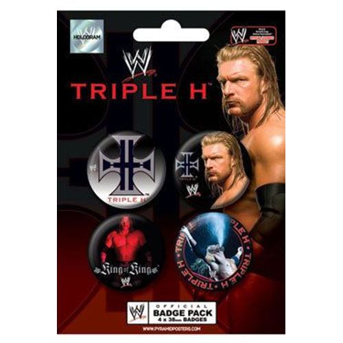 Wwe Wrestling Pack 4 Badges Triple H