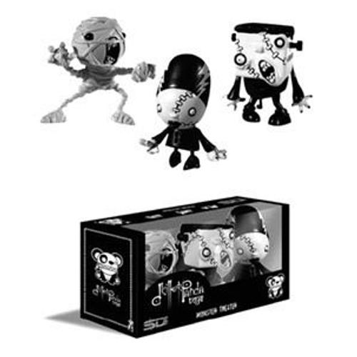 Killer Pandas Pack 3 Figurines Monster Theater (#2) 8 Cm Frank/Mum/Bride