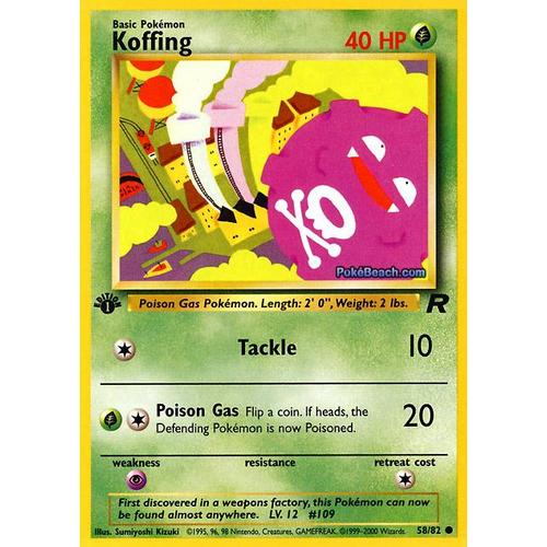 Koffing (Smogo) 40hp - Team Rocket - 58/82 ● (Us)