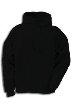 Sweat Shirt Capuche Noir Uni