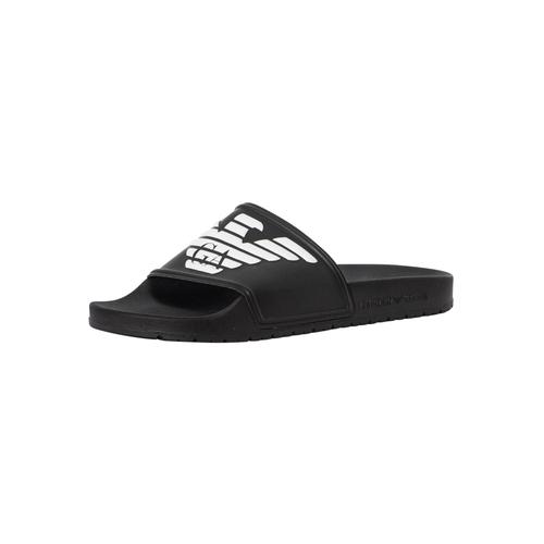 Emporio Armani Logo Sliders Noir