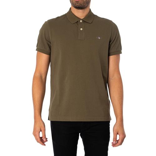 Gant Polo Classique En Piqué Shield, Vert