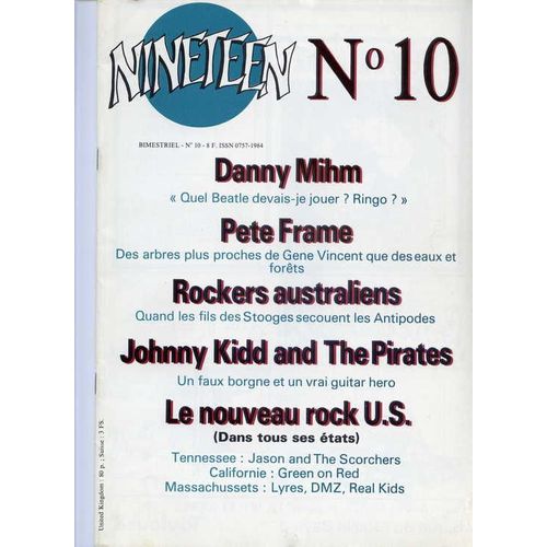Nineteen  N° 10 : Danny Minh-Pete Frame-Australian Rock-Green On Red-Lyres-Dmz-Jason And The Scorchers...