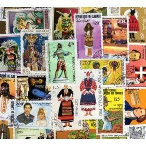 Costumes Et Uniformes Lot De 50 Timbres Differents Du Monde