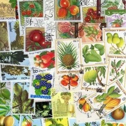 Fruits Lot De 50 Timbres Differents Du Monde Entier