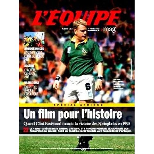 L'équipe Magazine   N° 1434 : Invictus : Spécial Afrique : Un Film Pour L'histoire / Coupe Du Monde / Algérie Chaouchi Ce Héros / Boli : Fric , Afrique Et Politique