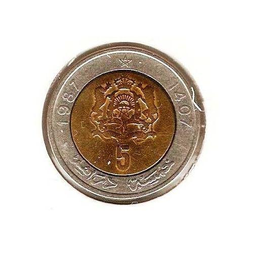 Piece 5 Dirham Maroc 1987