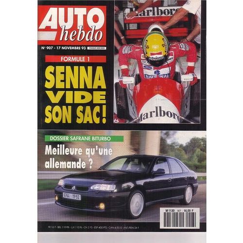 Auto Hebdo - Senna Vide Son Sac N° 907