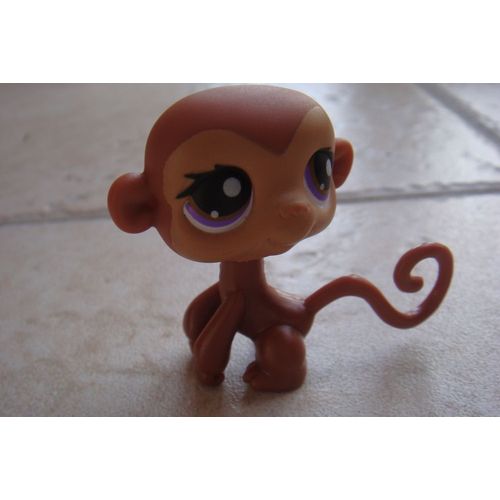 Petshop - Singe Marron Modèle Fille Yeux Parme