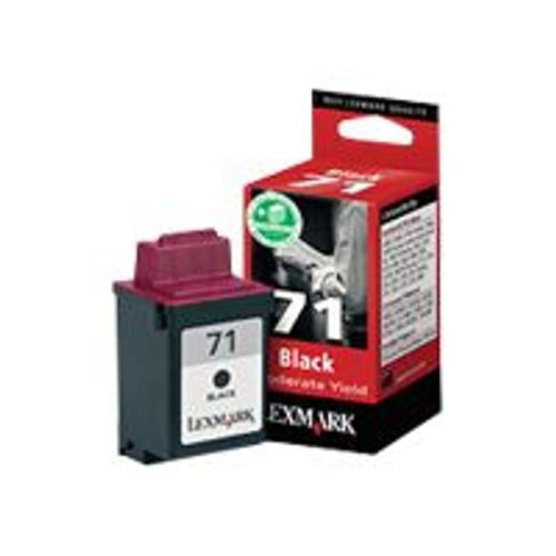 Lexmark Cartridge No. 71 - Noir - originale - cartouche d'encre - pour Compaq A900; Lexmark F4270; X70, 84; Z11, 31, 42, 43, 45, 51, 52, 53, 54; Samsung SF-4500