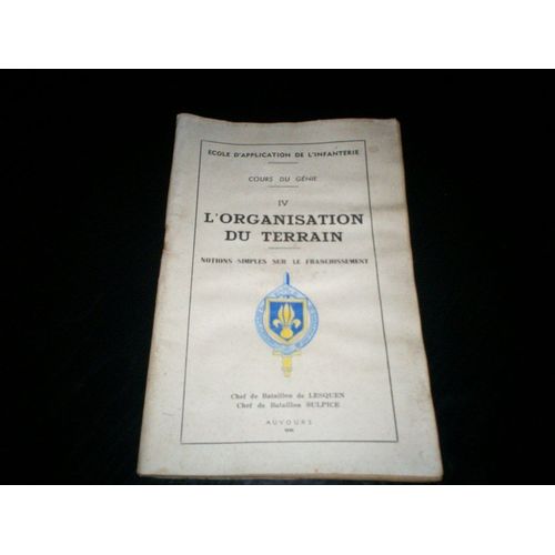 Cours Du Genie Iv L'organisation Du Terrain