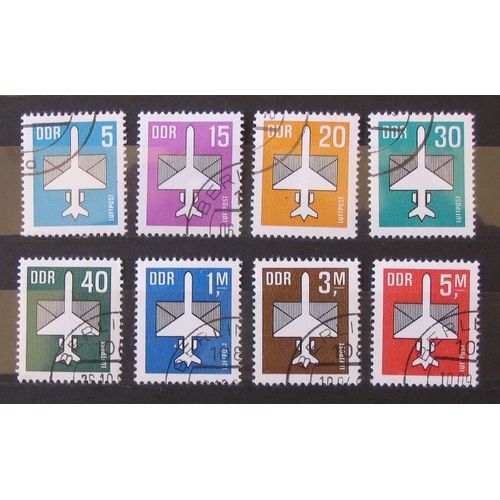 Allemagne Rda Ddr - Lot De 8 Timbres Oblitérés Poste Aérienne N° 8 À 15 - Cote 7,20 Euros