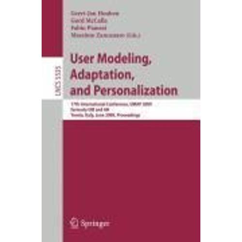 User Modeling, Adaptation, And Personalization