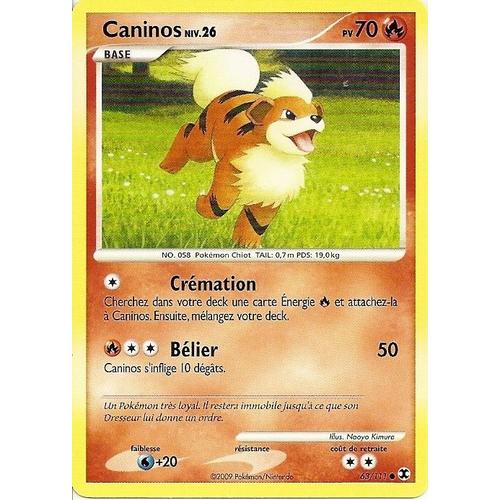 Pokemon - Caninos Platine Rivaux Emergeants Niv.26 70pv 63/111
