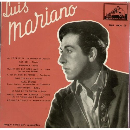 De L'opérette "Le Chanteur De Mexico" Mexico, Rossignol - Quand On Est Deux Amis, Il Est Un Coin De France, Paris D'en Haut, Maria Cristina, Luna Lunera, Porque (25cm)