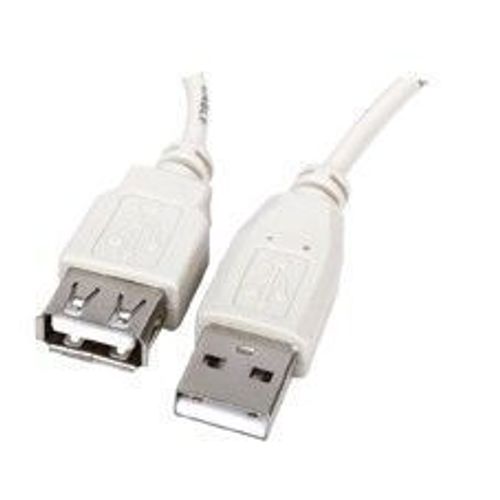 Valueline - Rallonge de câble USB - USB (F) pour USB (M) - 1.8 m - gris clair