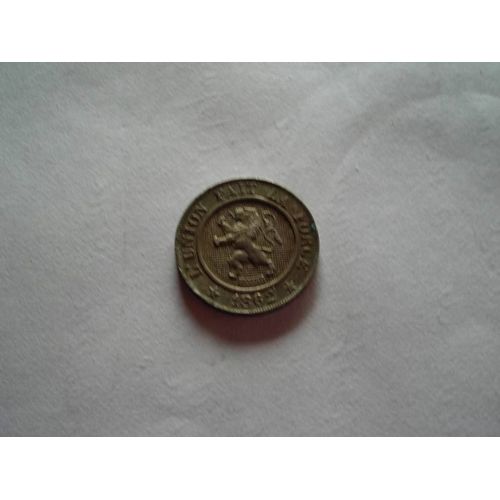 Pièce Monnaie Belge 10  De 1862