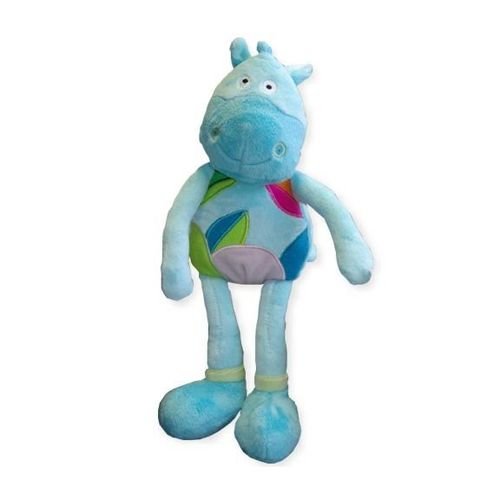 Peluche Doudou À Grelot Cheval Bleu - Bawi - Le Petit Nouveau