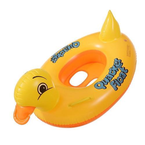Bateau de natation gonflable de Style canard jaune Orange à motif de lettres pour enfants, 1 pièce, piscine pour bébé l'été