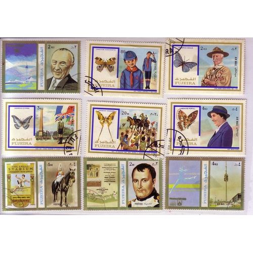 Fujeira , Lot De 9 Timbres Des Années 70