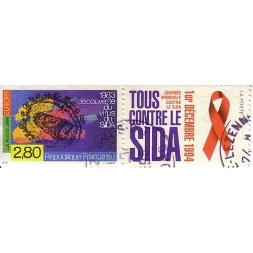 Sida , Tous Contre Le Sida , 1994 , Timbre De 2,80f