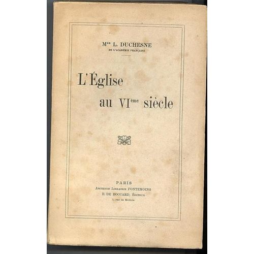 L'eglise Au Vie Siecle