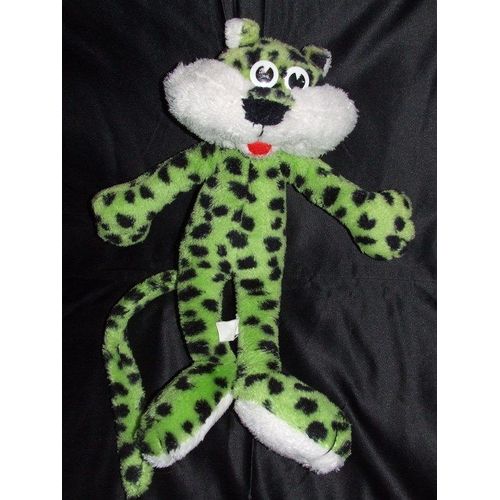 Chat Doudou La Redoute Peluche Tigre Leopard Vert Moucheté Noir 45 Cms