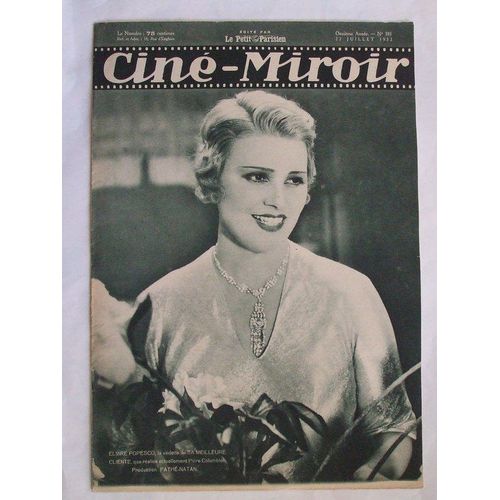 Cine Miroir  N° 381 : Elvire Popesco, La Vedette De Sa Meilleure Cliente,Que Realise Actuellement Piere Colombier.