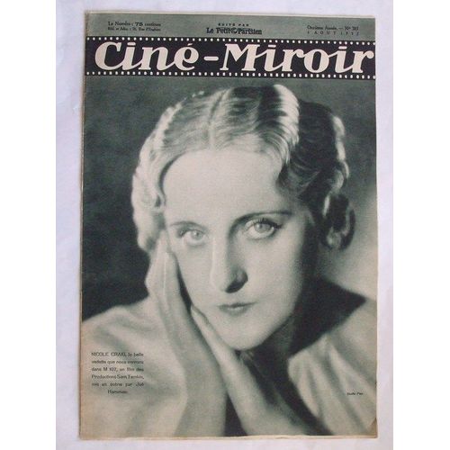 Cine Miroir  N° 383 : Nicole Craig, La Belle Vedette Que Nous Verrons Dans M 107, Un Film Des Productions Sam Temkin, Mis En Scene Par Joe Hamman.