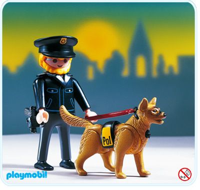 Laisse NEUF Playmobil Accessoire Décor Animal Lot Chien Policier 