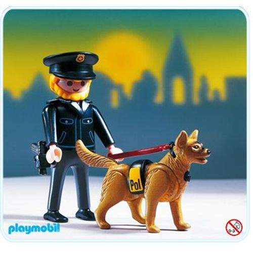 Playmobil 3985 - Policier Avec Chien