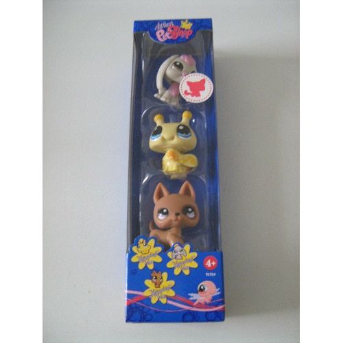 Tube De 3 Little Petshop: Papillon N°1189,  Lapin N°1190, Chien N°1191