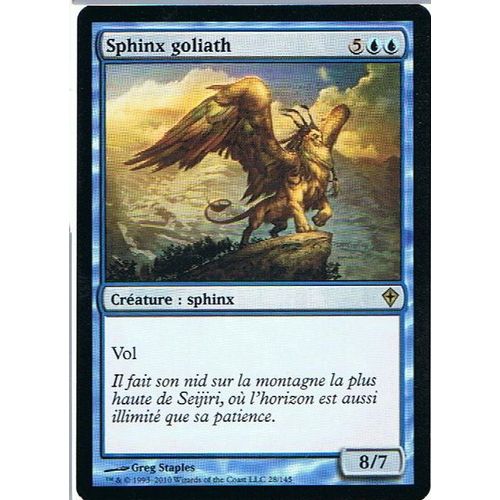 Foil Premium Sphinx Goliath  - Magic Mtg - Worldwake 28 - R